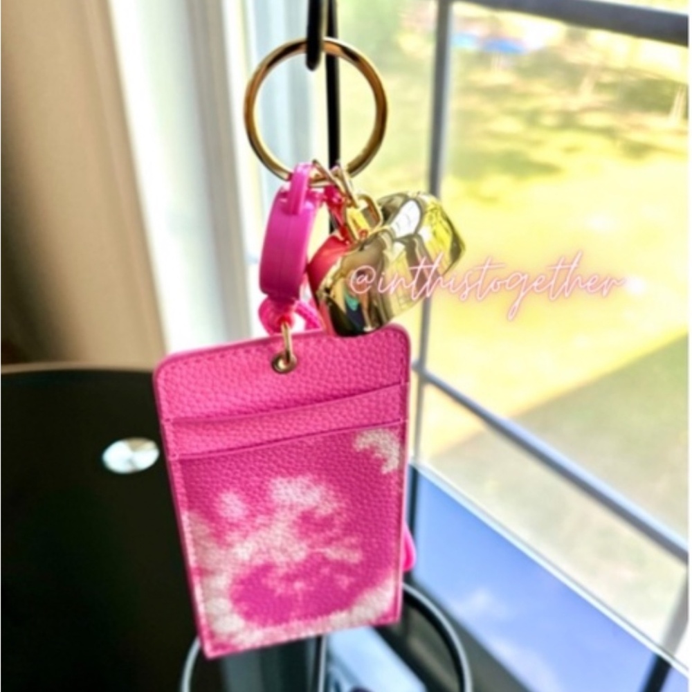 Bath & Body Works Pink Tie-Dye ID Card / Wearable Pocketbac Holder - Picture 1 of 3